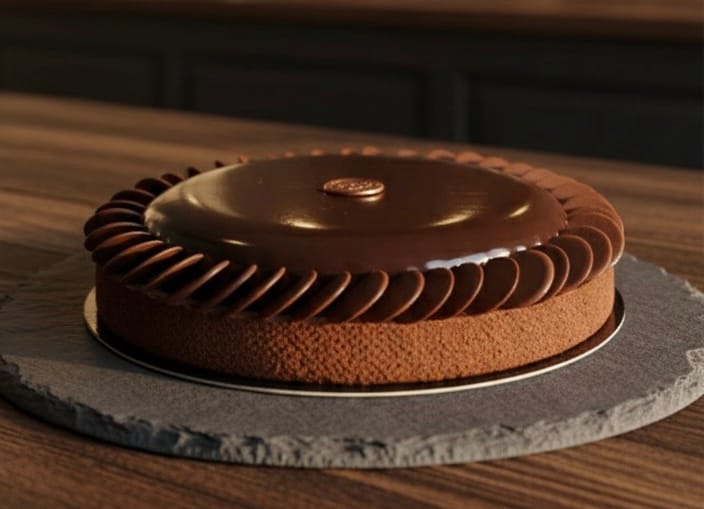 تارت شوكولاته كراميل كبير