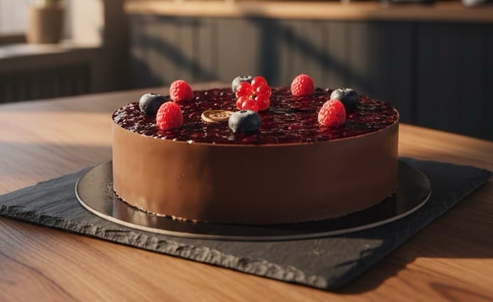 تشيز كيك توت ازرق كبير